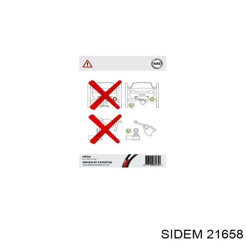 Купить 21658 Sidem Рычаг передней подвески левый