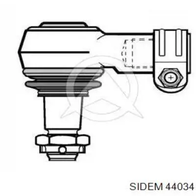 Наконечник продольной рулевой тяги 44034 Sidem