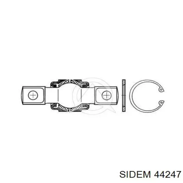 Сайлентблок задней реактивной тяги 44247 Sidem