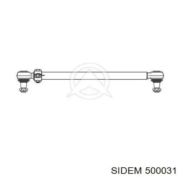 Тяга рулевая передней подвески продольная 500031 Sidem