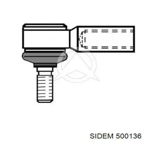 Наконечник тяги КПП 500136 Sidem