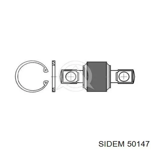 Сайлентблок задней реактивной тяги 50147 Sidem