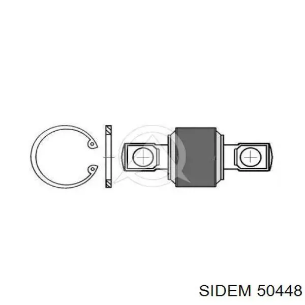 Сайлентблок задней реактивной тяги 50448 Sidem