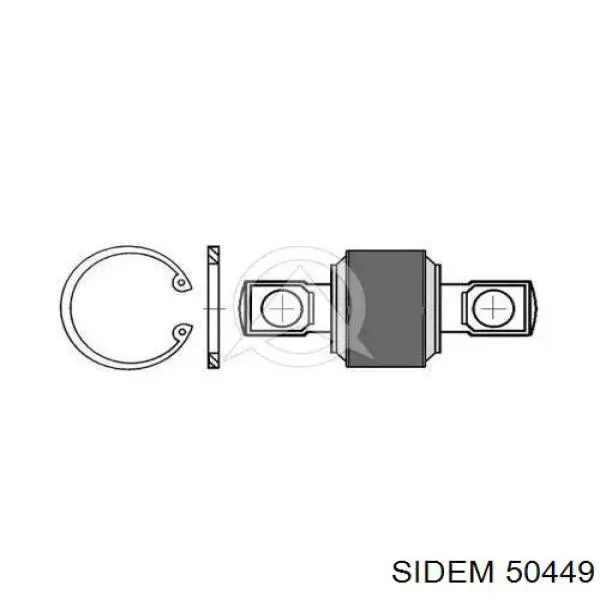 Сайлентблок задней реактивной тяги 50449 Sidem