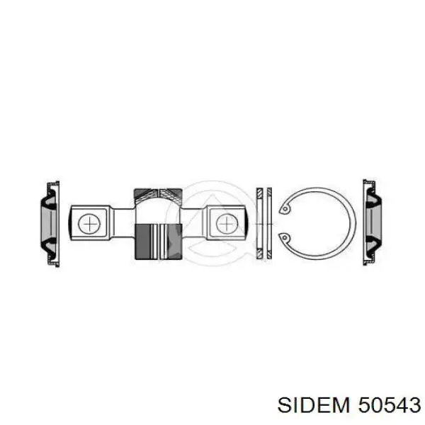 Ремкомплект шара лучевой тяги 50543 Sidem