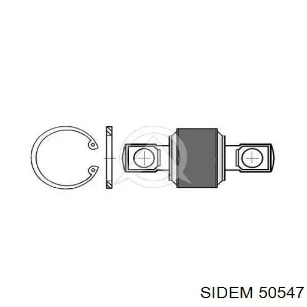 Сайлентблок задней реактивной тяги 50547 Sidem