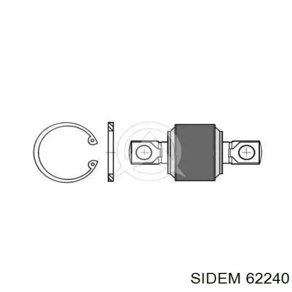 Сайлентблок реактивной тяги задний 62240 Sidem