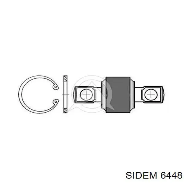 Сайлентблок задней реактивной тяги 6448 Sidem