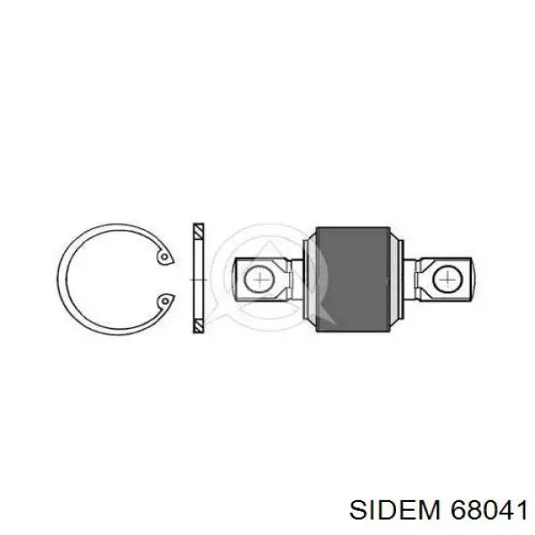 Сайлентблок задней реактивной тяги 68041 Sidem