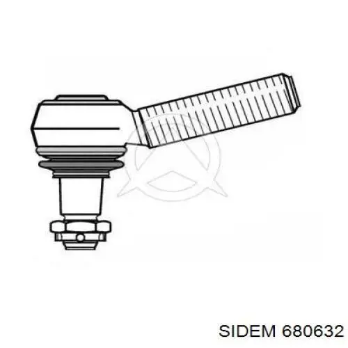 Наконечник поперечной рулевой тяги 680632 Sidem