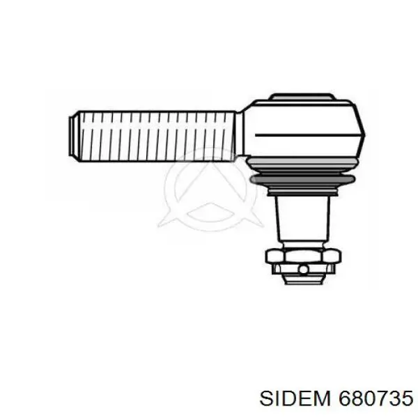 Наконечник продольной рулевой тяги передний 680735 Sidem