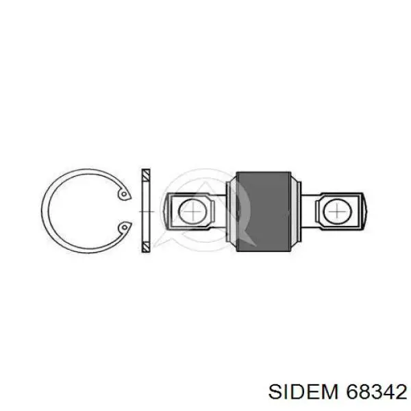 Сайлентблок задней реактивной тяги 68342 Sidem