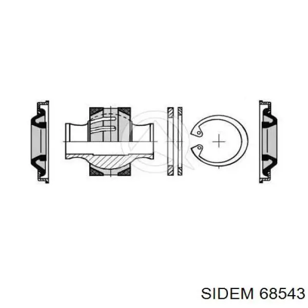 Ремкомплект реактивной тяги 68543 Sidem