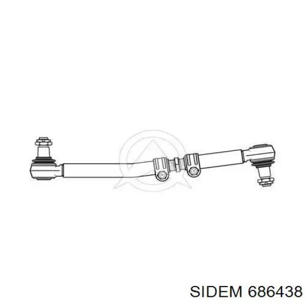 Тяга рулевая в сборе 686438 Sidem