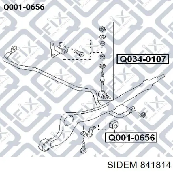 Втулка переднего стабилизатора Sidem 841814 цена, от 4.14 USD