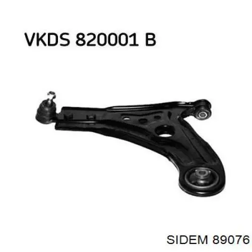 Левый рычаг передней нижней подвески Sidem 89076 цена, от 36.78 USD