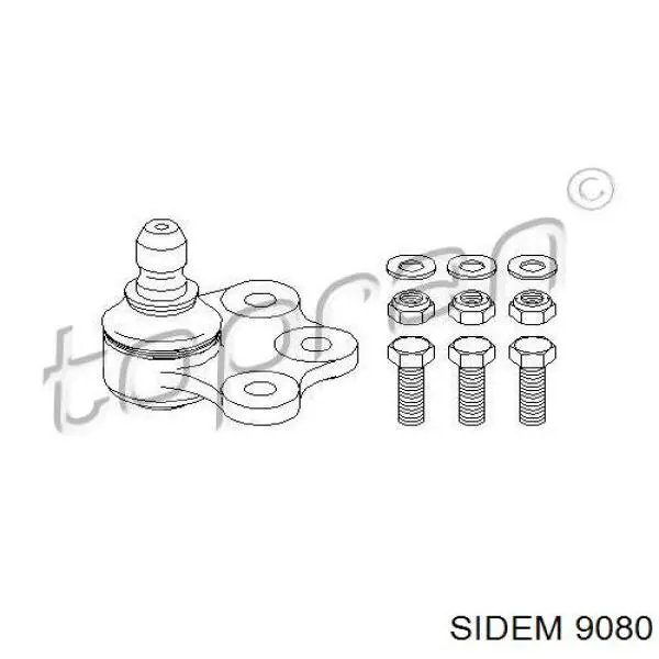 Шаровая опора левая нижняя Sidem 9080