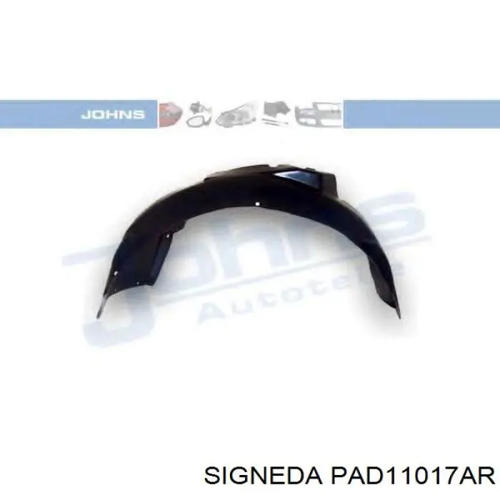 Правый подкрылок переднего крыла Signeda PAD11017AR цена, от 22.21 USD