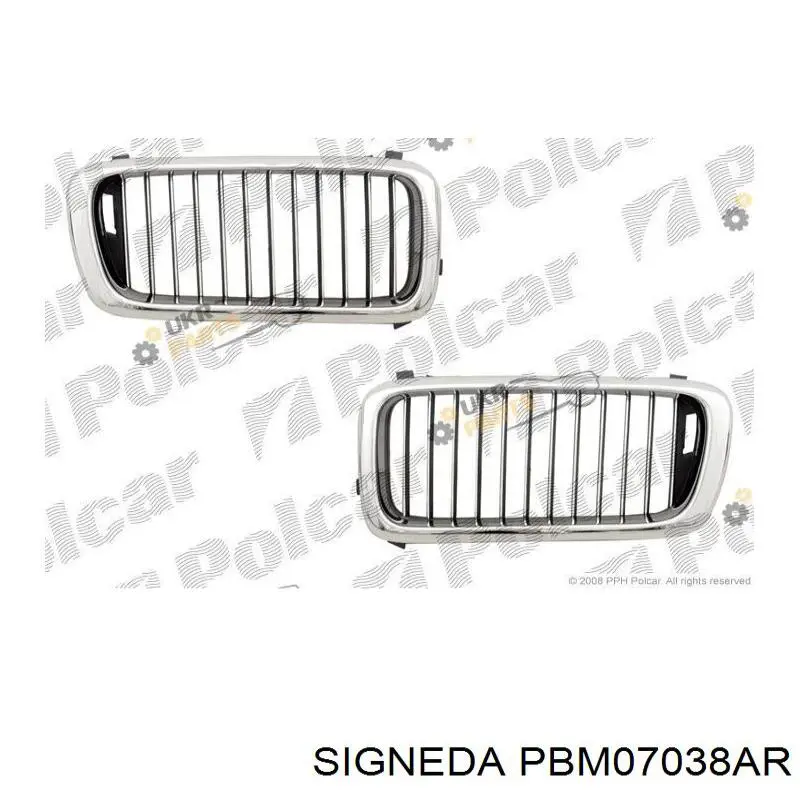 Решетка радиатора правая PBM07038AR Signeda