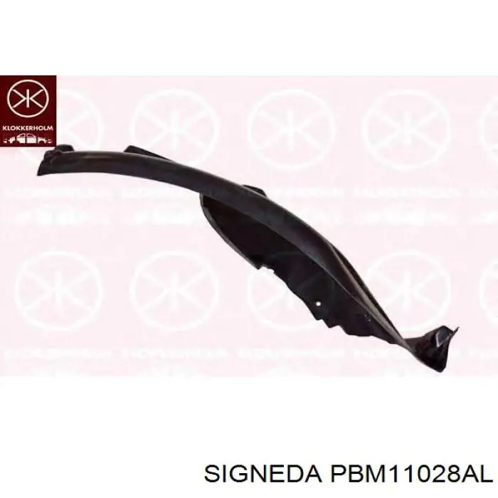 PBM11028AL Signeda guarda-barras esquerdo dianteiro do pára-lama dianteiro