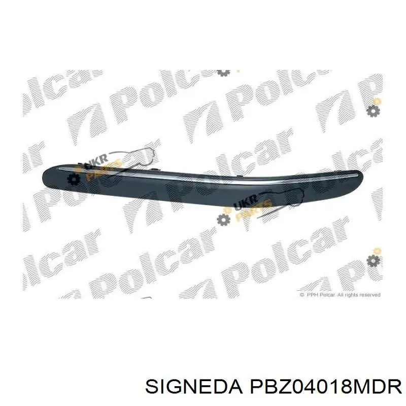 PBZ04018MDR Signeda молдинг бампера переднего правый
