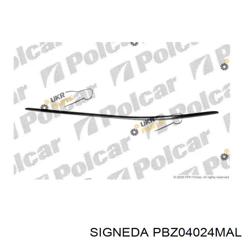 PBZ04024MAL Signeda молдинг бампера переднего левый