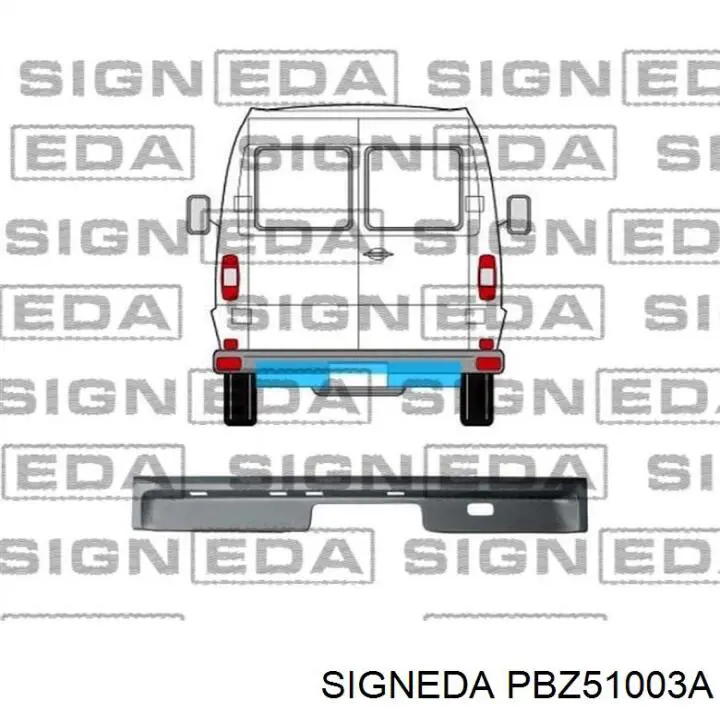 PBZ51003A Signeda панель багажного отсека задняя