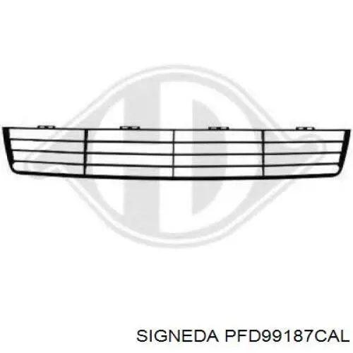 Заглушка (решетка) противотуманных фар бампера переднего левая PFD99187CAL Signeda