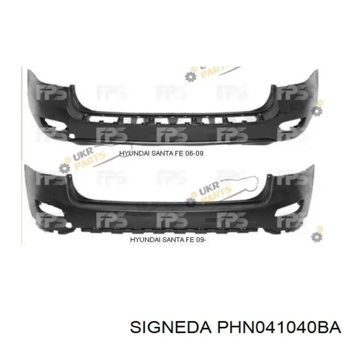 Купить PHN041040BA Signeda Задний бампер