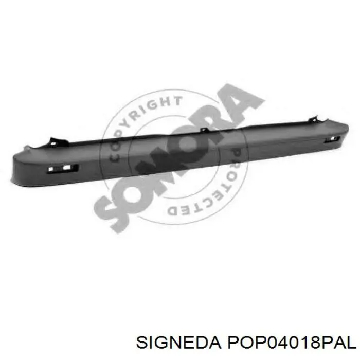 POP04018PAL Signeda бампер задний, левая часть
