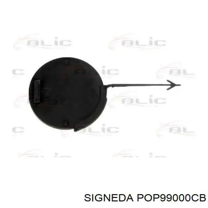 POP99000CB Signeda заглушка бампера буксировочного крюка передняя