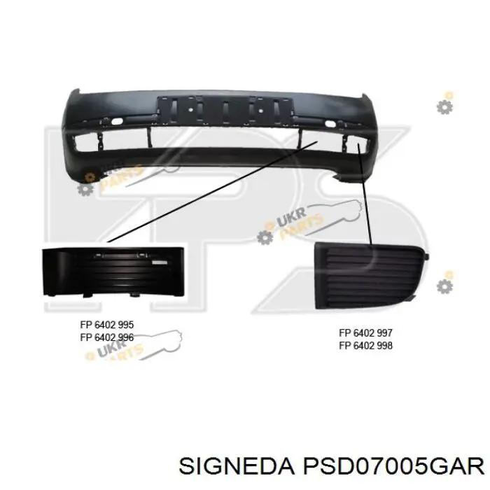 SD07005GAR TYG решетка бампера переднего правая