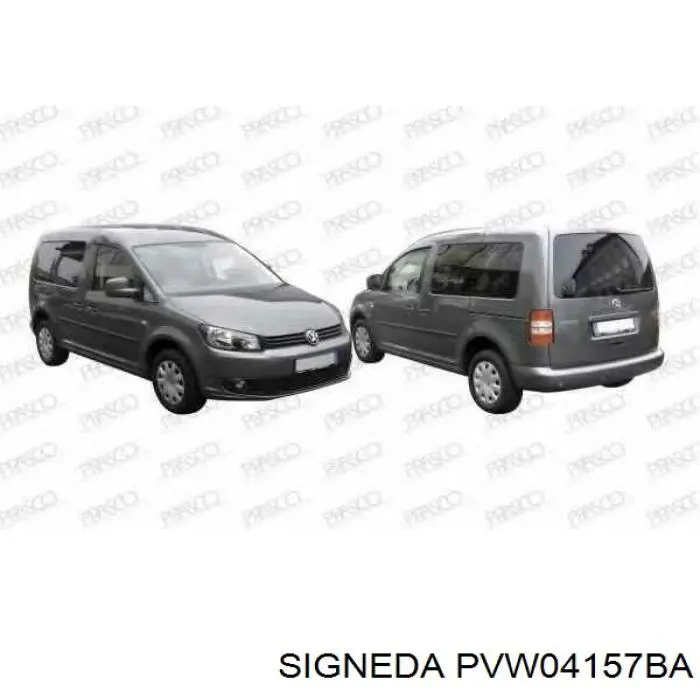 Передний бампер PVW04157BA Signeda