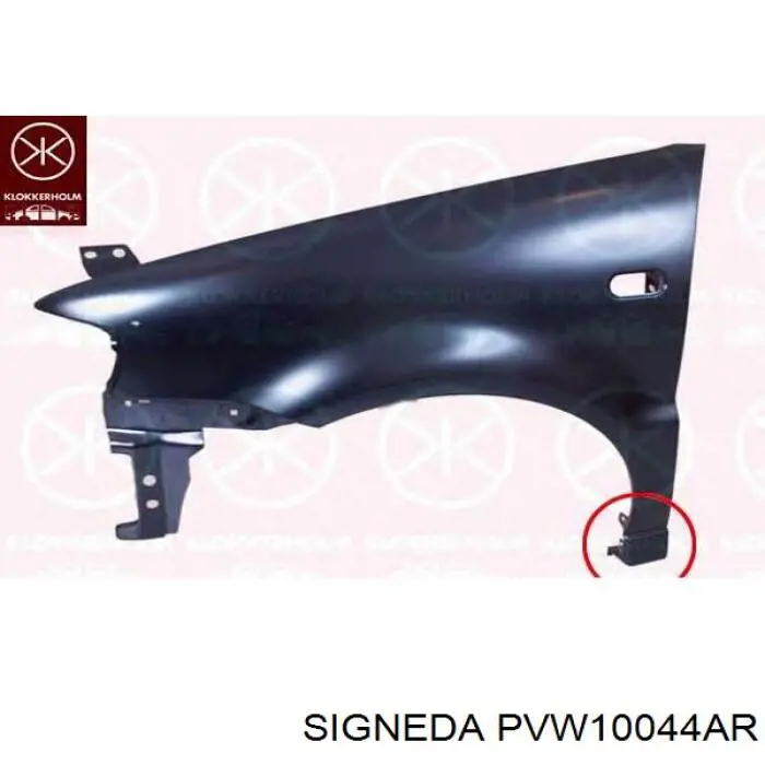 Боковая часть передняя правая Signeda PVW10044AR цена, от 35.58 USD