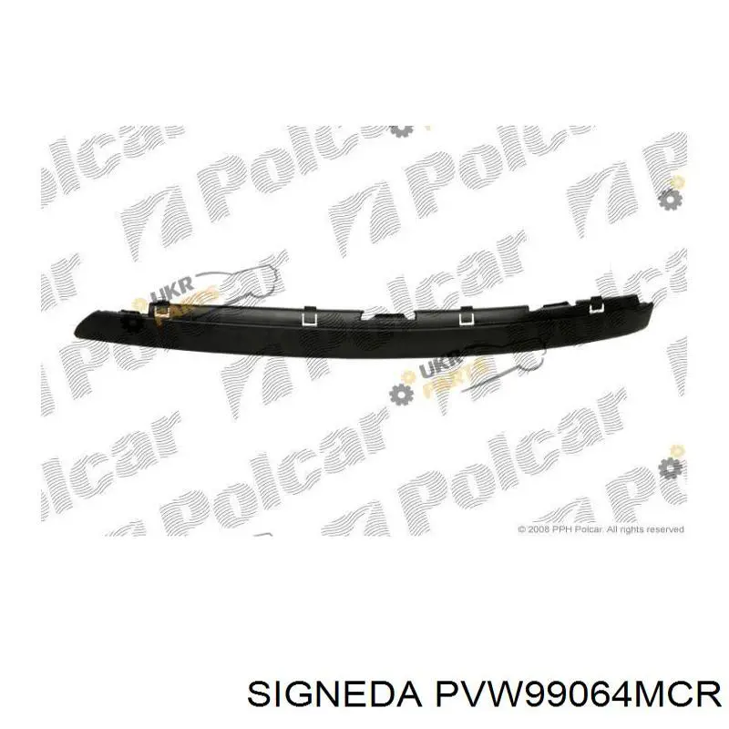 Накладка бампера переднего правая PVW99064MCR Signeda