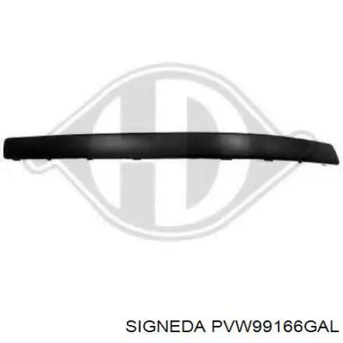Заглушка (решетка) противотуманных фар бампера переднего левая PVW99166GAL Signeda