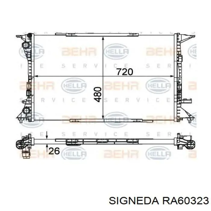 Купить RA60323 Signeda Радиатор водяной