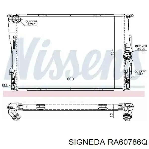 RA60786Q Signeda Радиатор основной