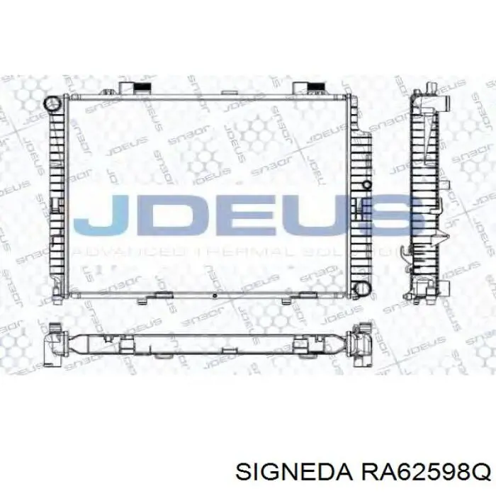 Радиатор охлаждения двигателя на Mercedes E-Class  S210