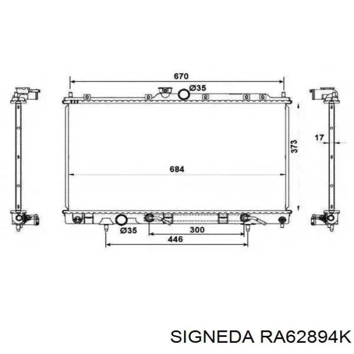 Радиатор RA62894K Signeda