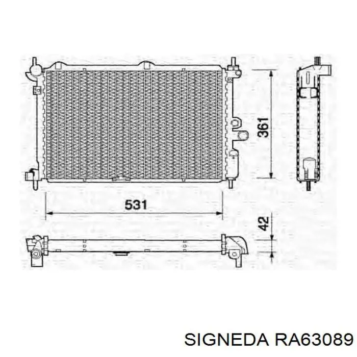 1300096 General Motors радиатор
