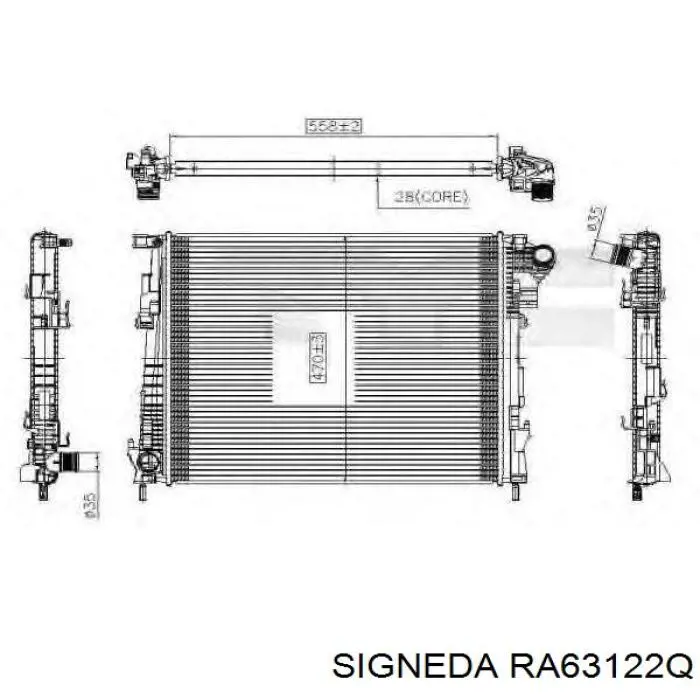 Радиатор 2140000Q0C Renault (RVI)