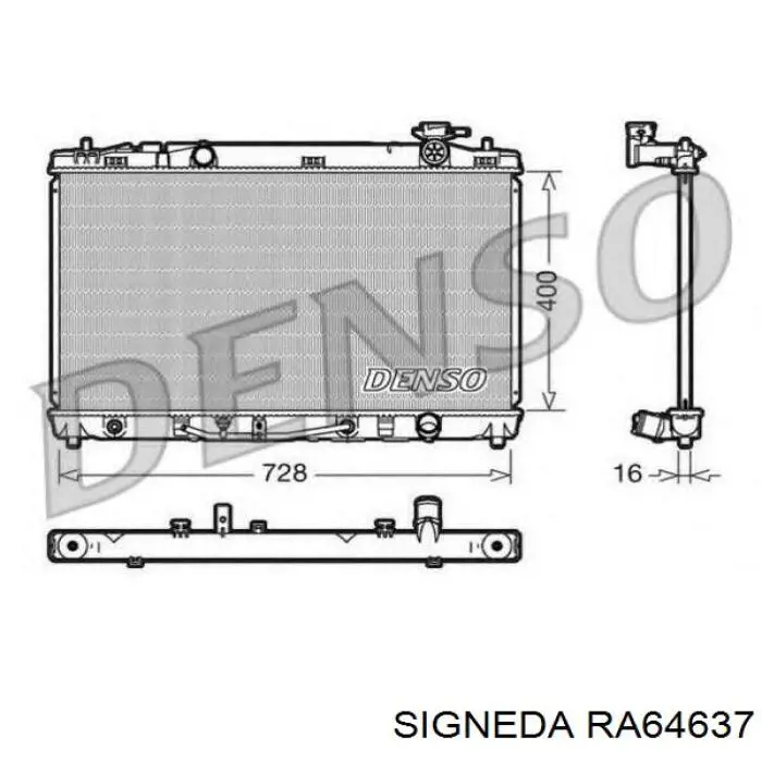 Купить D72066TT Thermotec Радиатор водяной