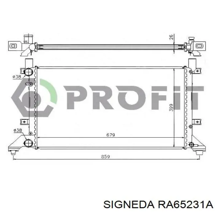 Радиатор PR9567A8 Profit