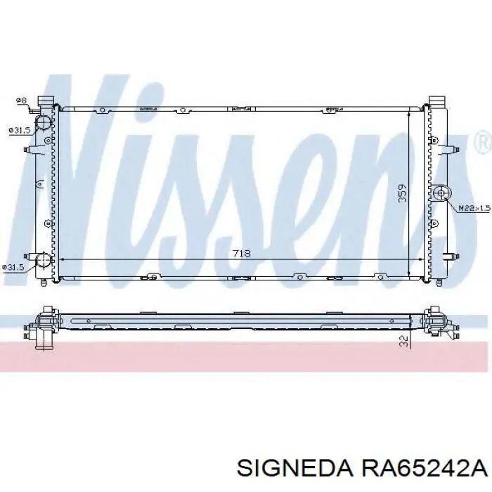 RA65242A Signeda радиатор