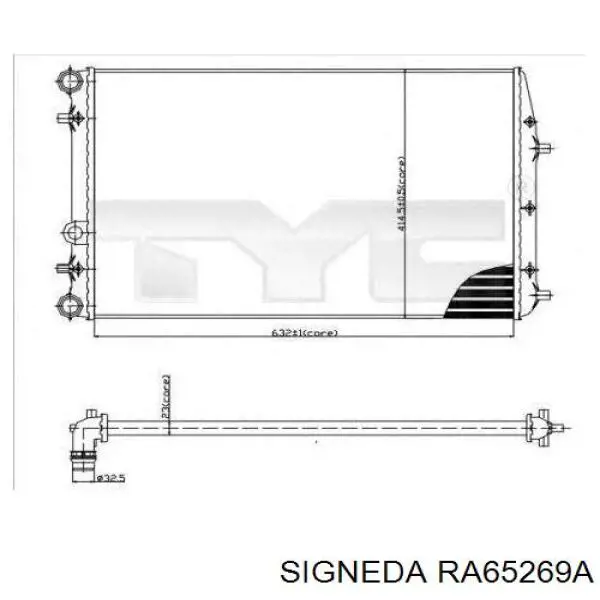 Радиатор RA65269A Signeda