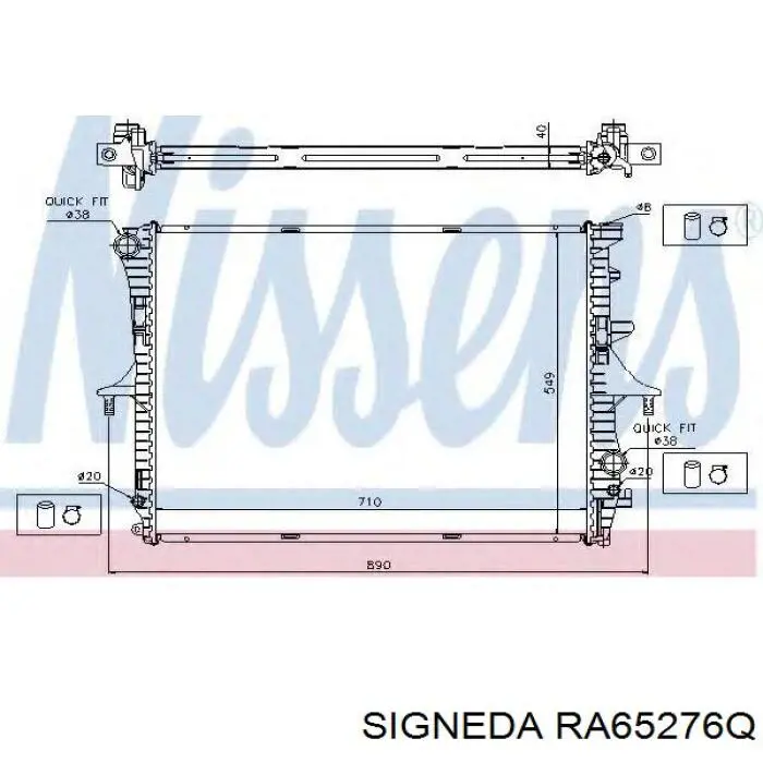 Радиатор 7L6121253B Market (OEM)