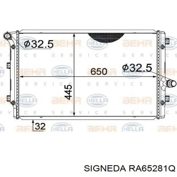 Купить RA65281Q Signeda Радиатор водяной