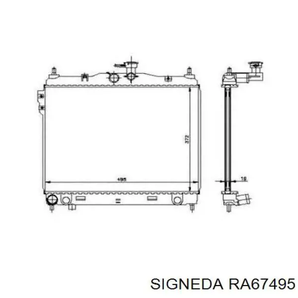 Радиатор RA67495 Signeda