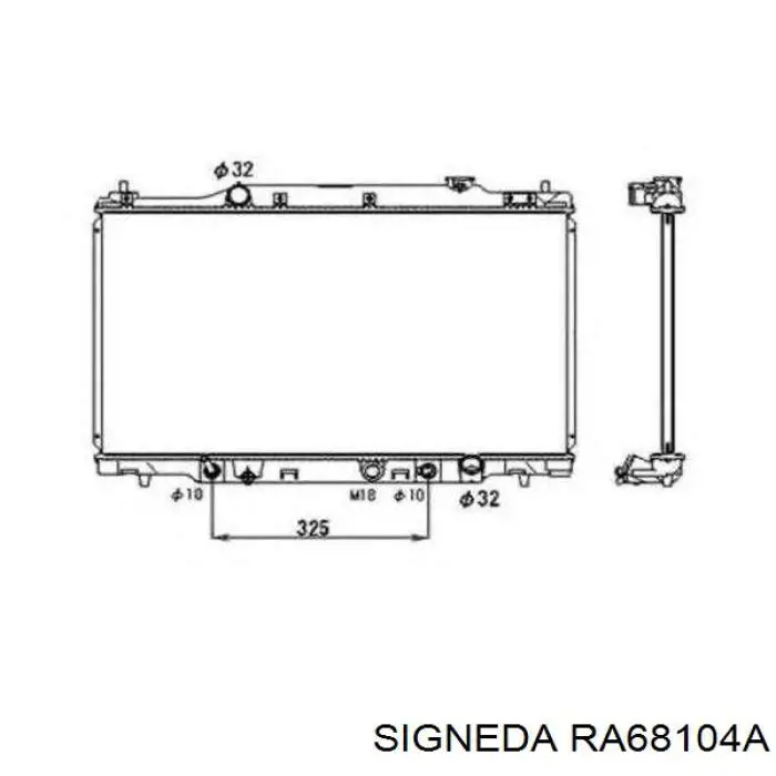 Радиатор RA68104A Signeda